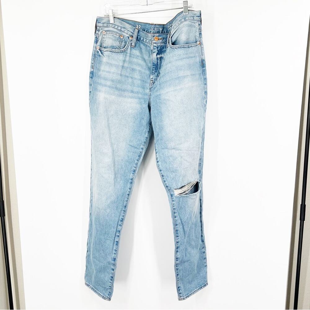 J. Crew Slouchy Boyfriend Jeans in Clear Indigo Wash High Rise